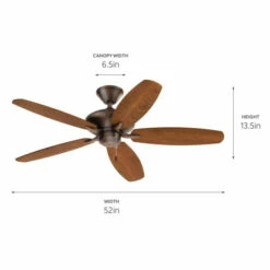 Promo 👍 Kichler Lighting Kichler Renew Energy Star Qualified 52 Inch Ceiling Fan Oil Brushed Bronze With Reversible Blades 🔔 -Kichler Lighting Shop unnamed file 3118