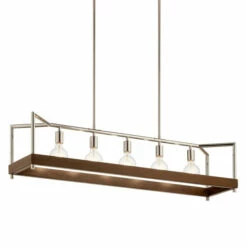 Budget ✨ Kichler Lighting Tanis 5-Light Linear Chandelier Auburn Stained Finish ✨ -Kichler Lighting Shop unnamed file 3202