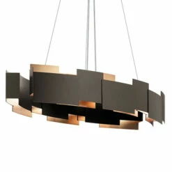 Hot Sale 🎉 Kichler Lighting Moderne Collection 2-light Olde Bronze LED Oval Chandelier 😉 -Kichler Lighting Shop unnamed file 3226