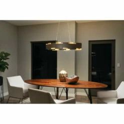 Hot Sale 🎉 Kichler Lighting Moderne Collection 2-light Olde Bronze LED Oval Chandelier 😉 -Kichler Lighting Shop unnamed file 3229