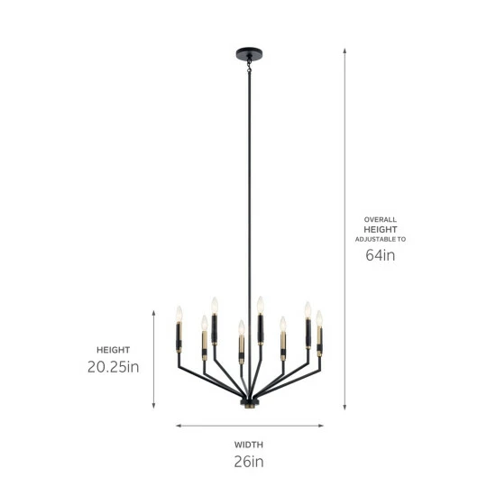Promo π Kichler Lighting Kichler Armand 26 Inch 8 Light Chandelier In Black And Bronze Finish π 6 Promo π Kichler Lighting Kichler Armand 26 Inch 8 Light Chandelier In Black And Bronze Finish π - Image 4