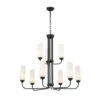 Brand new 😀 Kichler Lighting Truby 9-Light Black 2 Tier Chandelier With Satin Etched Cased Opal Glass 😉 -Kichler Lighting Shop unnamed file 3294