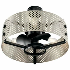 Discount 🤩 Kichler Lighting Kichler Eyrie 13 Inch Fan With A Brushed Nickel Cage And Black Accents 🥰 -Kichler Lighting Shop unnamed file 3300