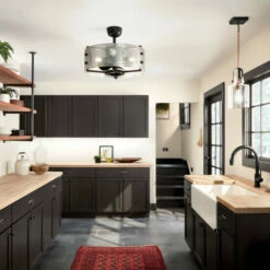 Discount 🤩 Kichler Lighting Kichler Eyrie 13 Inch Fan With A Brushed Nickel Cage And Black Accents 🥰 -Kichler Lighting Shop unnamed file 3303