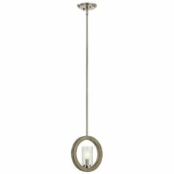 Best reviews of 🔥 Kichler Lighting Grand Bank Collection 1-light Distressed Antique Gray Mini Pendant/Semi Flush Mount/Wall Sconce 🔥