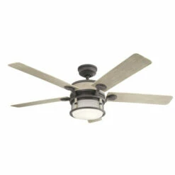 Budget 💯 Kichler Lighting Ahrendale Collection 60-inch Weathered Zinc LED Ceiling Fan 🔔