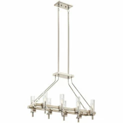 Cheap 😍 Kichler Lighting Kichler Telan 6-light White Washed Wood Linear Chandelier 😉