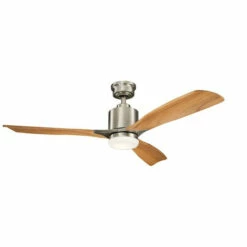Best deal 🛒 Kichler Lighting Ridley II Collection 52-inch Brushed Stainless Steel LED Ceiling Fan 😉
