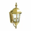 New 😍 Kichler Lighting Grove Mill Collection 2-light Polished Brass Outdoor Wall Lantern ✔️