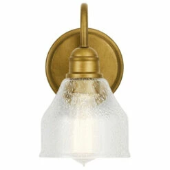 Budget 🤩 Kichler Lighting Avery 1-Light Wall Sconce Natural Brass 🥰 -Kichler Lighting Shop unnamed file 3436
