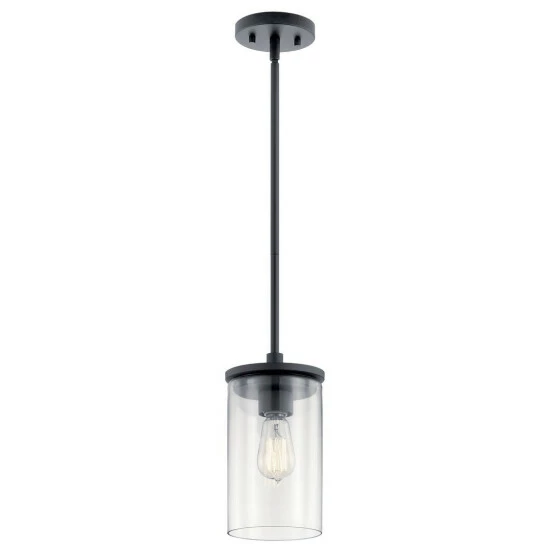 Budget π Kichler Lighting Crosby Black 1-Light Mini Pendant β€οΈ 3 Budget π Kichler Lighting Crosby Black 1-Light Mini Pendant β€οΈ