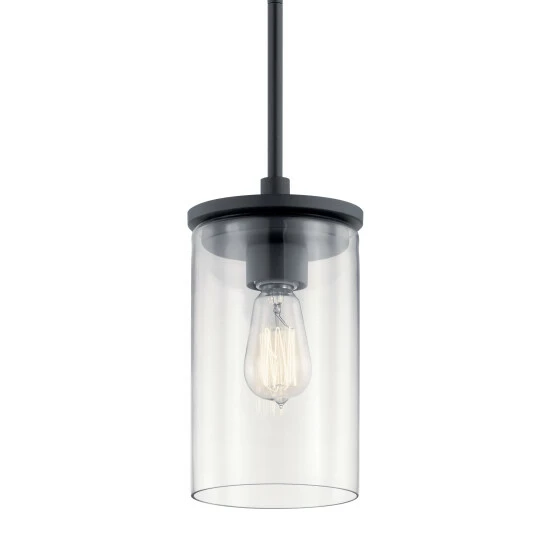 Budget π Kichler Lighting Crosby Black 1-Light Mini Pendant β€οΈ 4 Budget π Kichler Lighting Crosby Black 1-Light Mini Pendant β€οΈ - Image 2
