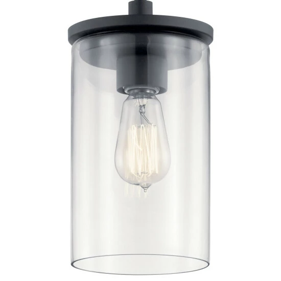 Budget π Kichler Lighting Crosby Black 1-Light Mini Pendant β€οΈ 6 Budget π Kichler Lighting Crosby Black 1-Light Mini Pendant β€οΈ - Image 4