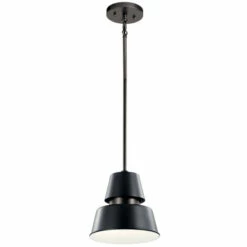 Flash Sale 🌟 Kichler Lighting Lozano 1-Light Outdoor Pendant Black 💯
