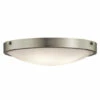 Budget 🛒 Kichler Lighting Lytham Collection 4-light Brushed Nickel Flush Mount 👍