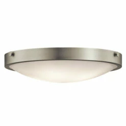 Budget 🛒 Kichler Lighting Lytham Collection 4-light Brushed Nickel Flush Mount 👍