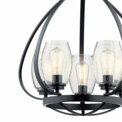 Budget 🤩 Kichler Lighting Tuscany 5-Light Chandelier Clear Seeded Glass Black 🔔 -Kichler Lighting Shop unnamed file 3516