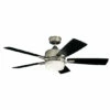 Brand new 🎁 Kichler Lighting Leeds Collection 52-inch Brushed Nickel LED Ceiling Fan 🔥