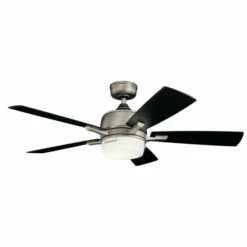 Brand new 🎁 Kichler Lighting Leeds Collection 52-inch Brushed Nickel LED Ceiling Fan 🔥