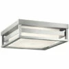 Promo 🤩 Kichler Lighting Ryler Outdoor LED Ceiling Light Brushed Aluminum 🔥