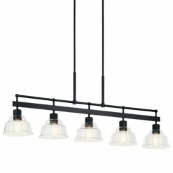 Discount 🎉 Kichler Lighting Eastmont 5-Light Black Vintage Industrial Linear Chandelier With Clear Glass 💯 -Kichler Lighting Shop unnamed file 3565
