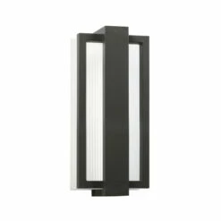 Best Sale 🛒 Kichler Lighting Sedo Collection 1-light Satin Black LED Outdoor Wall Sconce 🧨