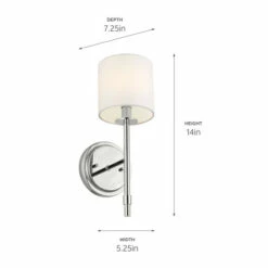 Outlet π Kichler Lighting Ali 1-Light Polished Nickel Wall Sconce With White Fabric Shade - 14 In π 13 Outlet π Kichler Lighting Ali 1-Light Polished Nickel Wall Sconce With White Fabric Shade - 14 In π -Kichler Lighting Shop unnamed file 3581