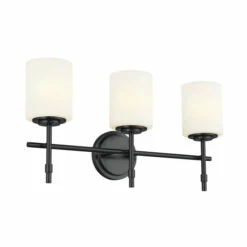 New 🛒 Kichler Lighting Ali 23.25 In. 3-Light Black Vanity Light ⌛