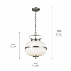 Best Sale 🤩 Kichler Lighting Opal 12 Inch 2-Light Pendant Classic Pewter With Opal Glass 🎁 -Kichler Lighting Shop unnamed file 3624