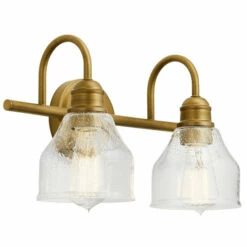 Discount π Kichler Lighting Avery 2-Light Vanity Light Natural Brass π§¨