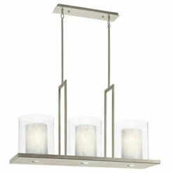 Discount 😍 Kichler Lighting Triad Collection 3-light Classic Pewter Linear Chandelier 👏