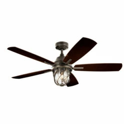 Discount π― Kichler Lighting Kichler Lydra 52 Inch LED Ceiling Fan Olde Bronze With Dark Walnut And Medium Oak Blades π