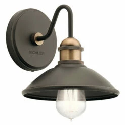 Cheapest 😉 Kichler Lighting Clyde Collection 1-light Olde Bronze Wall Sconce ⌛