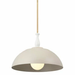 Buy 🤩 Kichler Lighting Fira 18 Inch 1-Light Pendant Greige With White And Natural Brass 👍 -Kichler Lighting Shop unnamed file 3835