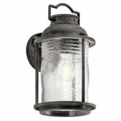 Flash Sale 🎉 Kichler Lighting Ashland Bay Collection 1-light Weathered Zinc Outdoor Wall Lantern 🥰