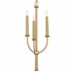 Budget 👏 Kichler Lighting Florence 3-Light Brushed Natural Brass Mini Chandelier 👍 -Kichler Lighting Shop unnamed file 3853