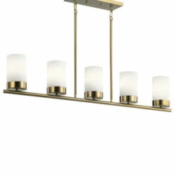 Best Pirce 🥰 Kichler Lighting Kichler Ciona 43 Inch 5 Light Linear Chandelier With Round Ribbed Glass In Brushed Natural Brass ⭐ -Kichler Lighting Shop unnamed file 3863