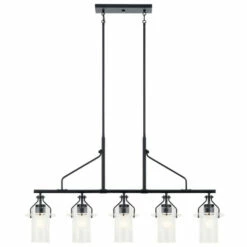 Hot Sale 🧨 Kichler Lighting Everett 5-Light Black Vintage Industrial Linear Chandelier With Clear Glass 💯 -Kichler Lighting Shop unnamed file 3907