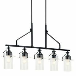 Hot Sale 🧨 Kichler Lighting Everett 5-Light Black Vintage Industrial Linear Chandelier With Clear Glass 💯 -Kichler Lighting Shop unnamed file 3908
