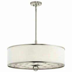 Best Pirce 😉 Kichler Lighting Melrose Collection 4-light Brushed Nickel Pendant/Semi Flush Mount ✨