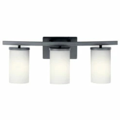 Top 10 🔥 Kichler Lighting Crosby 3-Light Vanity Light Black 👍