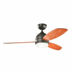 Deals 😀 Kichler Lighting Vassar Collection 52-inch Olde Bronze LED Ceiling Fan 🎉