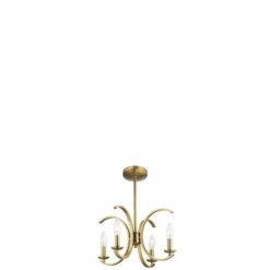 Promo ❤️ Kichler Lighting Cassadee 4-Light Pendant/Semi Flush Natural Brass 🔥 -Kichler Lighting Shop unnamed file 4028