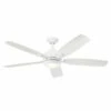 Hot Sale 🛒 Kichler Lighting Tranquil 56 Inch Integrated LED Outdoor White Ceiling Fan 🎉