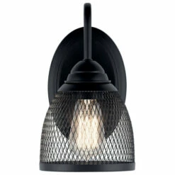 Brand new 🛒 Kichler Lighting Voclain 1-Light Wall Sconce Mesh Shade Black 🥰 -Kichler Lighting Shop unnamed file 4088