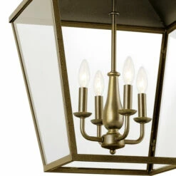 Promo 🛒 Kichler Lighting Dame 27 Inch 4-Light Foyer Pendant Character Bronze With Clear Glass 🤩 -Kichler Lighting Shop unnamed file 4137