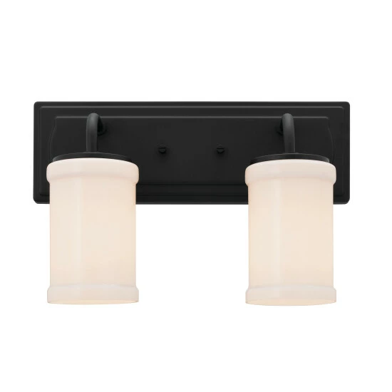 Best Pirce π Kichler Lighting Vetivene 15 Inch 2-Light Vanity Light Textured Black With Opal Glass π 4 Best Pirce π Kichler Lighting Vetivene 15 Inch 2-Light Vanity Light Textured Black With Opal Glass π - Image 2