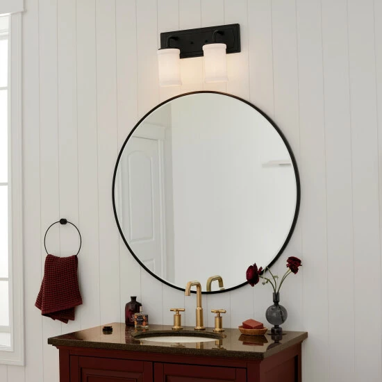 Best Pirce π Kichler Lighting Vetivene 15 Inch 2-Light Vanity Light Textured Black With Opal Glass π 9 Best Pirce π Kichler Lighting Vetivene 15 Inch 2-Light Vanity Light Textured Black With Opal Glass π - Image 7