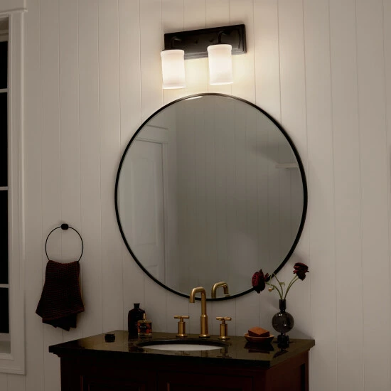 Best Pirce π Kichler Lighting Vetivene 15 Inch 2-Light Vanity Light Textured Black With Opal Glass π 10 Best Pirce π Kichler Lighting Vetivene 15 Inch 2-Light Vanity Light Textured Black With Opal Glass π - Image 8