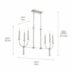 Hot Sale 🛒 Kichler Lighting Florence 6 Light Polished Nickel Linear Chandelier - 40 👍 -Kichler Lighting Shop unnamed file 427